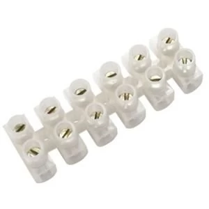 BQ White 15A 6 Way Cable Connector Strip