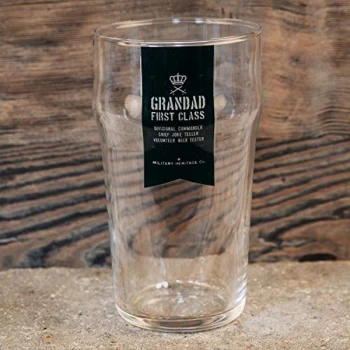 Military Heritage Beer Glass - Grandad First Class