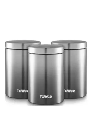 Tower Infinity Ombre Set Of 3 Canisters - Grey