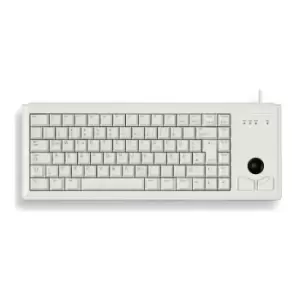 Cherry G84-4400 Compact Keyboard with Trackball - PS/2 - Light Grey - FR