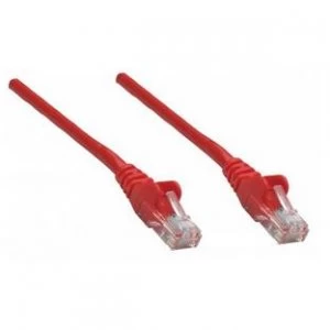 Intellinet Network Patch Cable Cat6 7.5m Red Copper U/UTP PVC RJ45 Gold Plated Contacts Snagless Booted Polybag