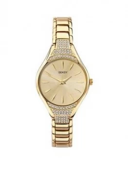 Sekonda Seksy Crystal Gold Bracelet Watch