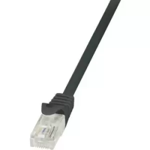 LogiLink CP1073U RJ45 Network cable, patch cable CAT 5e U/UTP 5m Black incl. detent