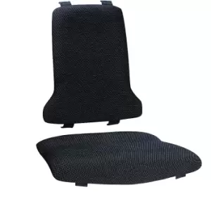 bimos Upholstery, ESD version, with 1 cover for both seat and back rest, fabric upholstery, black