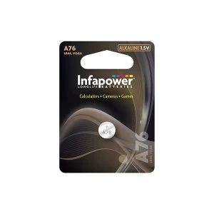 Infapower A76 Alkaline Coin Cell Battery 1.5V