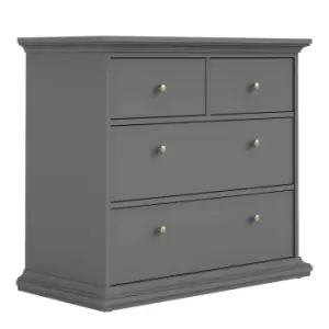 Paris Chest of 4 Drawers, Grey