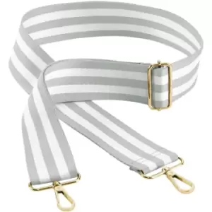 Boutique Striped Adjustable Bag Strap (One Size) (Light Grey/White) - Bagbase