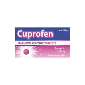 Cuprofen Maximum Strength Ibuprofen 400mg Tablets 48s