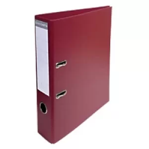 Prem'Touch Lever Arch File PVC A4, S70mm 2 Ring, Burgundy, Pack of 10