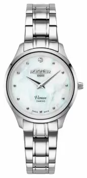 Roamer 601857 41 89 20 Venus White MOP Diamond Dial Steel Watch