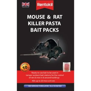 Rentokil Pasta Bait Mouse & Rat Killer - 10 pack
