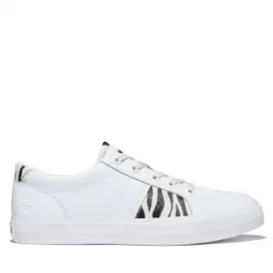 Timberland Skyla Bay Animalier Sneaker For Her With Zebra Print White, Size 7