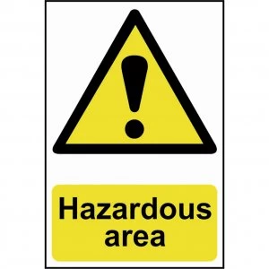 Scan Hazardous Area Sign 400mm 600mm Standard