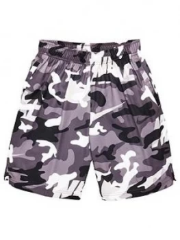Boys, Nike Kids Dry Camo Shorts - Grey/White, Size XL, 13-15 Years