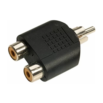 Truconnect - Standard Phono Plug to 2 Phono Sockets Adaptor
