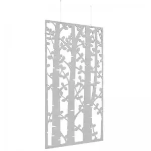 Piano Chords acoustic patterned hanging screens in silver grey 2400 x