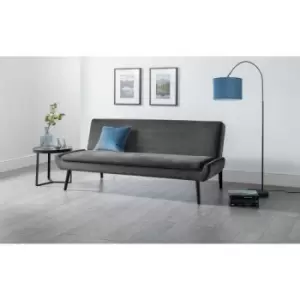 Gaudi - Modern Grey Velvet Sofa Bed with Black Solid Wood Legs