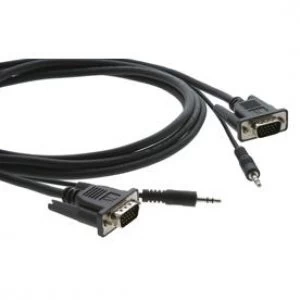 Kramer Electronics 15-pin HD + 3.5mm Audio Micro Cable 0.9 m VGA (D-Sub) + 3.5mm Black