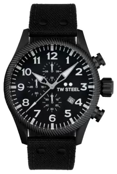 TW Steel VS113 Mens Volante Black Chronograph Dial Watch