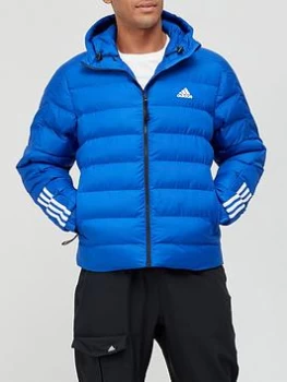 adidas Itavic Quilt Hood Jacket - Blue Size S, Men