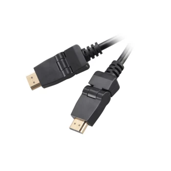 Maplin Premium Swivel Head HDMI Cable - Black, 2m
