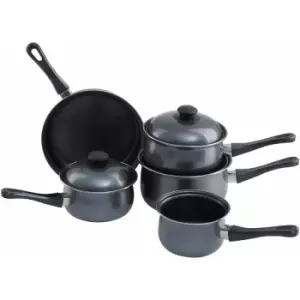 5pc Dark Silver Cookware Set - Premier Housewares