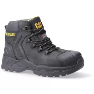 Caterpillar Mens Everett S3 Grain Leather Safety Boots (6 UK) (Black)