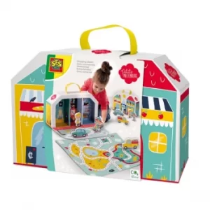 Ses Creative Petits Pretenders Childrens Shopping District Play Suitcase and Play Mat- Unisex