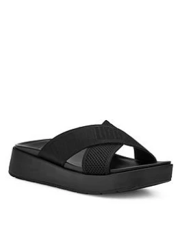 UGG Emily Mesh Flat Sandal - Black, Size 5, Women
