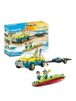 Playmobil 70436 Beach Coupe With Trailer And Canoe