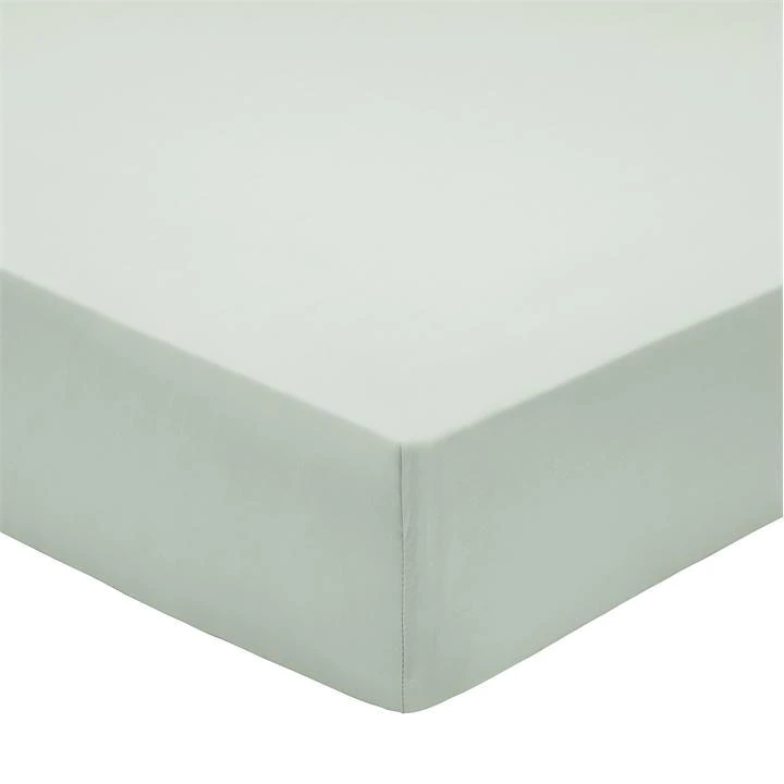 Bedeck of Belfast Light Green Pima Cotton 200 Thread Count 'Navah' Fitted Sheet - double