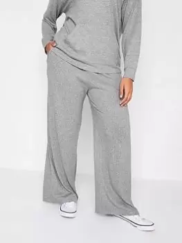 M&Co Charcoal Soft Touch Wide Leg Trouser, Grey, Size 16, Women