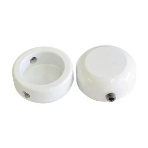Savage Bar End Plugs Alloy 22.2mm White