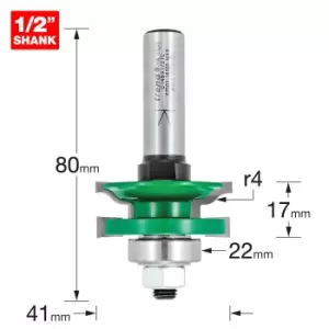 Trend CRAFTPRO Bearing Guided Combination Ogee Router Cutter 41mm 17mm 1/2"