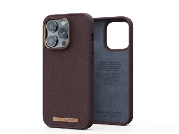 Njord byELEMENTS Genuine Leather Case for Apple iPhone 14 Pro Brown NA43GL05