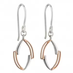 Asymetric Marquise Rose Gold Plating Earrings E5876
