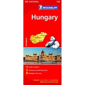 Hungary - Michelin National Map 732 Map Sheet map 2012