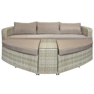 Charles Bentley Roma Multifunction Rattan Day Bed - Beige