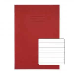 RHINO 13 x 9 A4 Oversized Exercise Book 40 Pages 20 Leaf Red 8mm