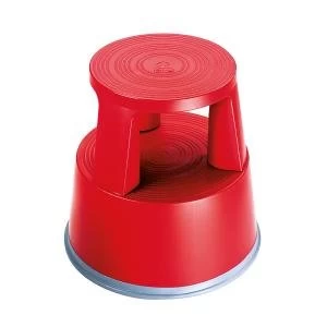 2Work Plastic Step Stool Red T7Red