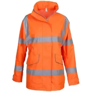 Yoko Womens/Ladies Executive Hi-Vis Jacket (XS) (Orange) - Orange