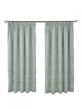 Dorma Cherry Blossom Cotton-Rich Pencil Pleated Curtains
