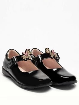 Lelli Kelly Bliss Unicorn Dolly School Shoe - Black Patent, Size 13 Younger