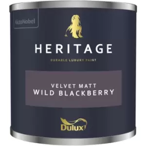 Dulux Heritage Velvet Matt Wild Blackberry Matt Emulsion Paint 125ml