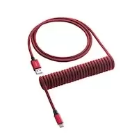 CableMod Classic Coiled Keyboard Cable USB A to USB Type C 150cm - Republic Red