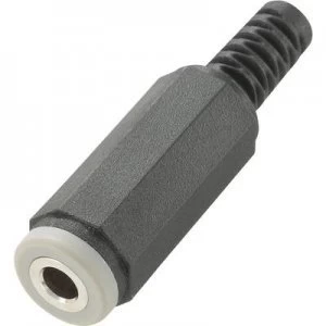 3.5mm audio jack Socket straight Number of pins 4 Stereo Black Conrad Components