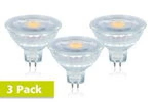 Integral MR16 Glass GU5.3 4.8W 35W 2700K 390lm Non-Dimmable Lamp - 3 PACK