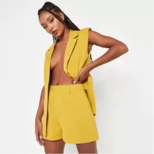 Missguided Basic Tailored Shorts - Yellow