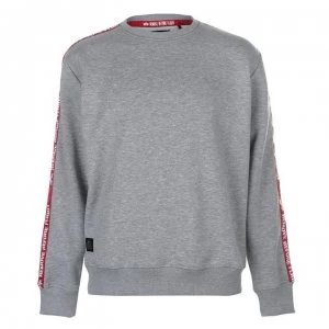 Alpha Industries Remove Before Flight Tape Sweater - Grey Heather