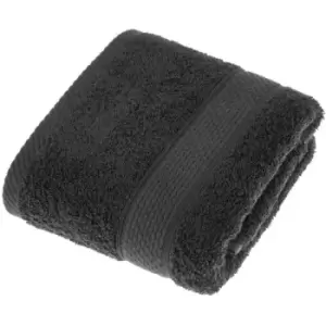 HOMESCAPES Turkish Cotton Black Hand Towel - Black